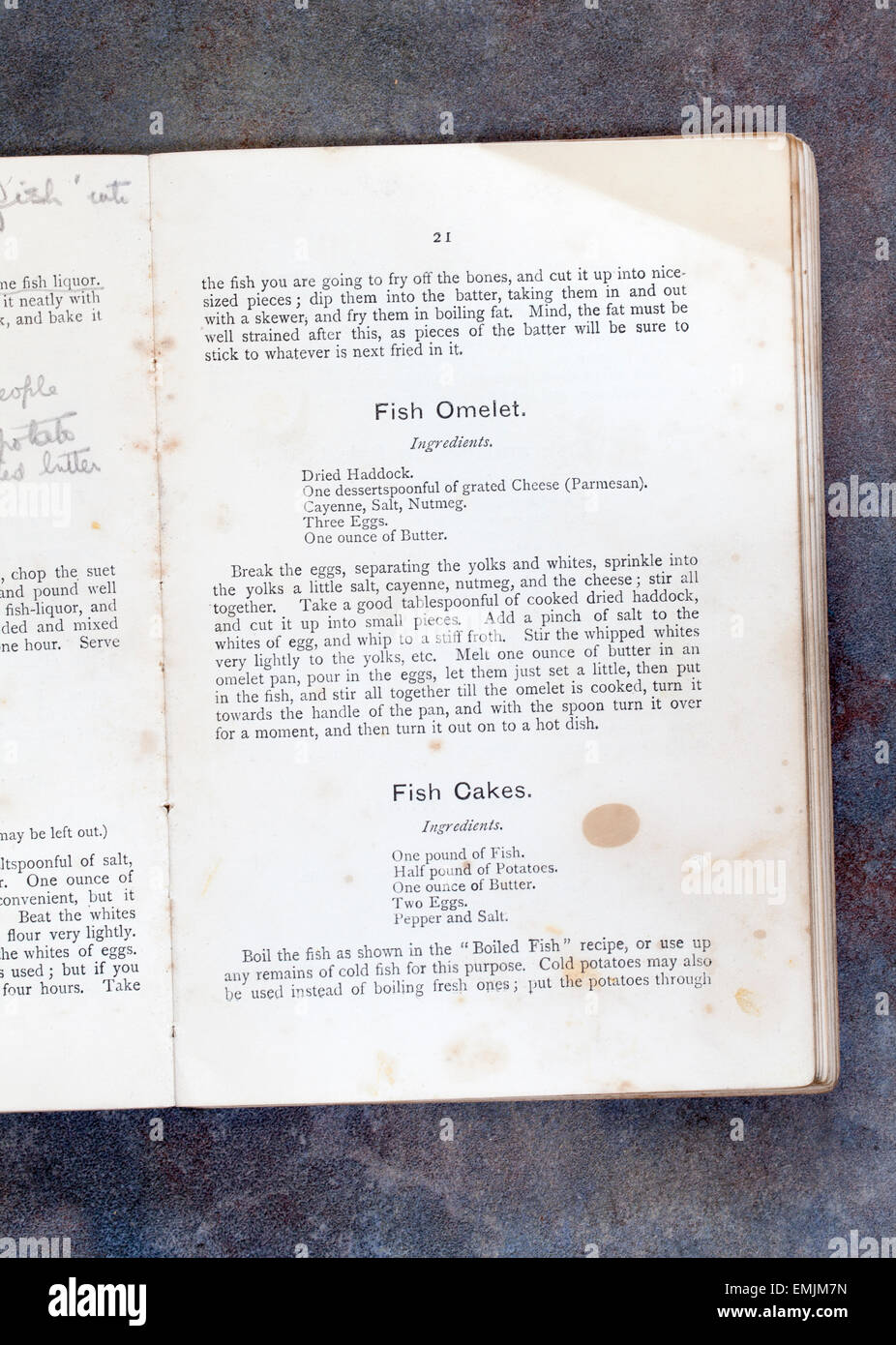 Plain Cookery Recipes Book by Mrs Charles Clarke for the National Training School for Cookery Stock Photo