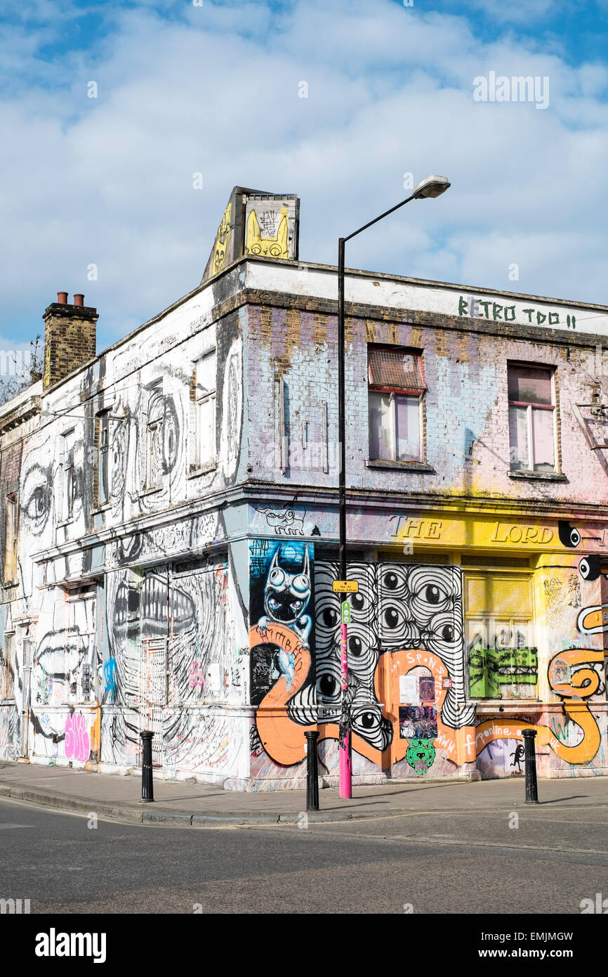 Derelict pub, Hackney Wick, London, United Kingdom Stock Photo