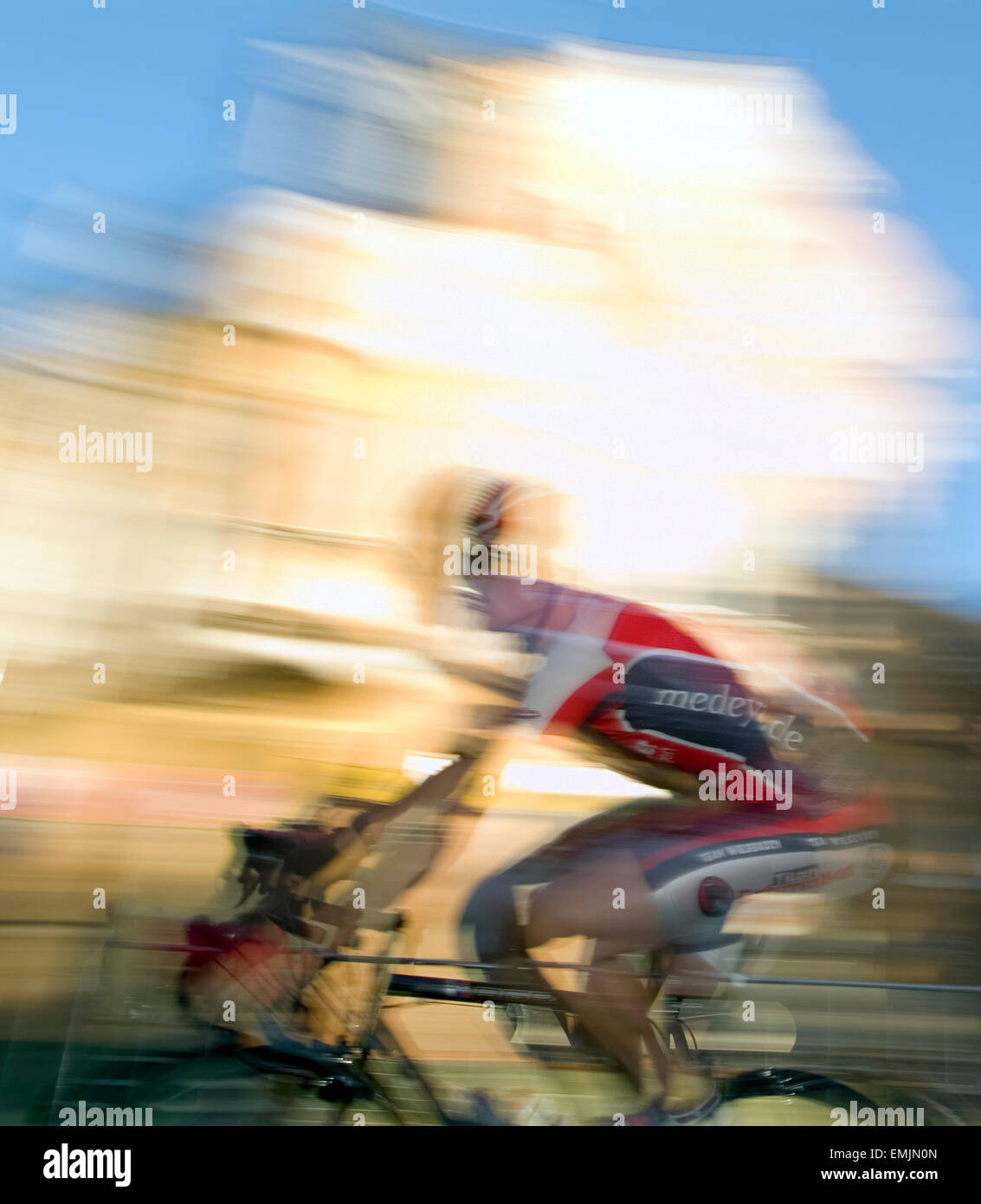 Bicyclist blurred Stock Photo - Alamy