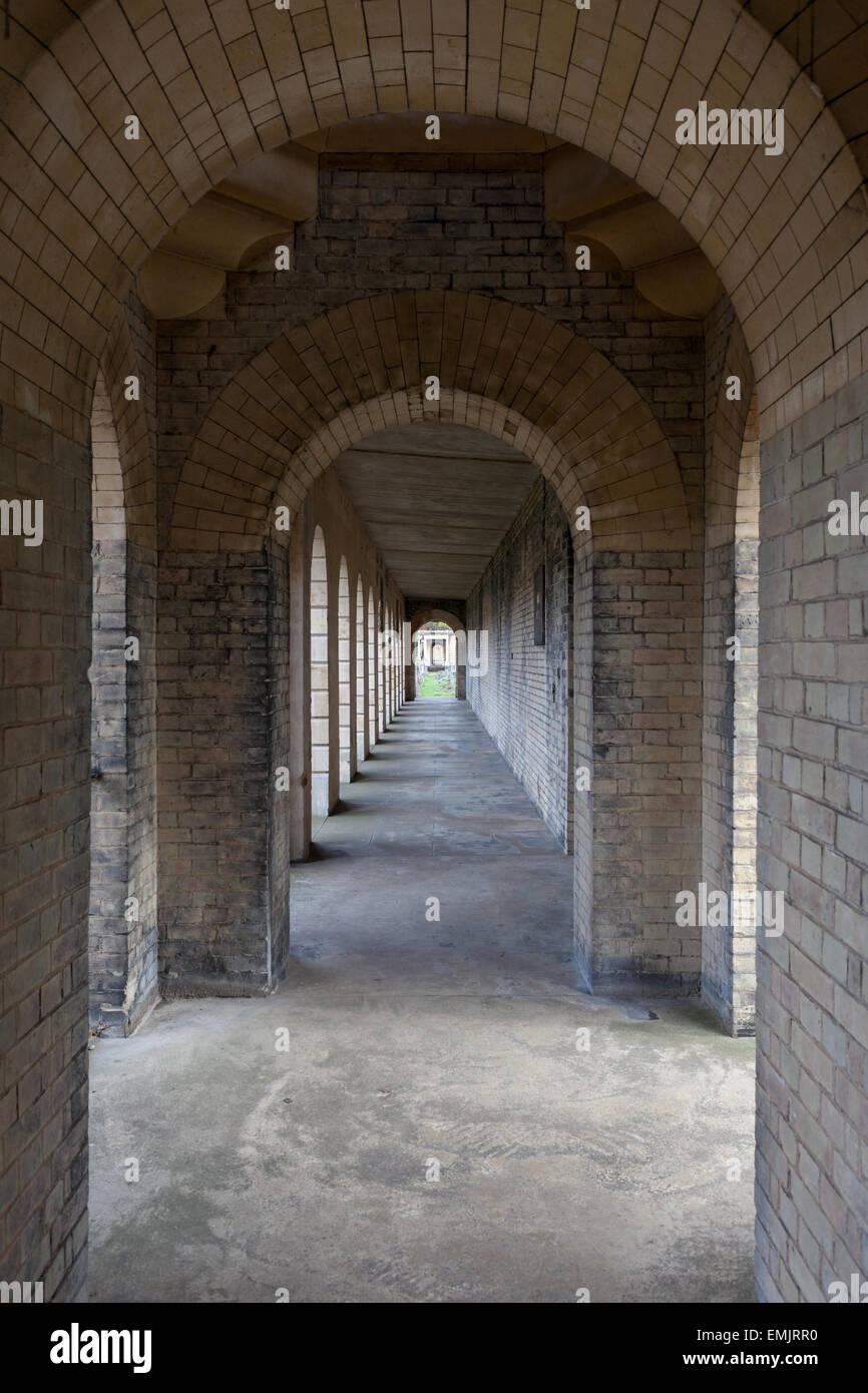 Colonnade at Brompton Cemetery, London Stock Photo