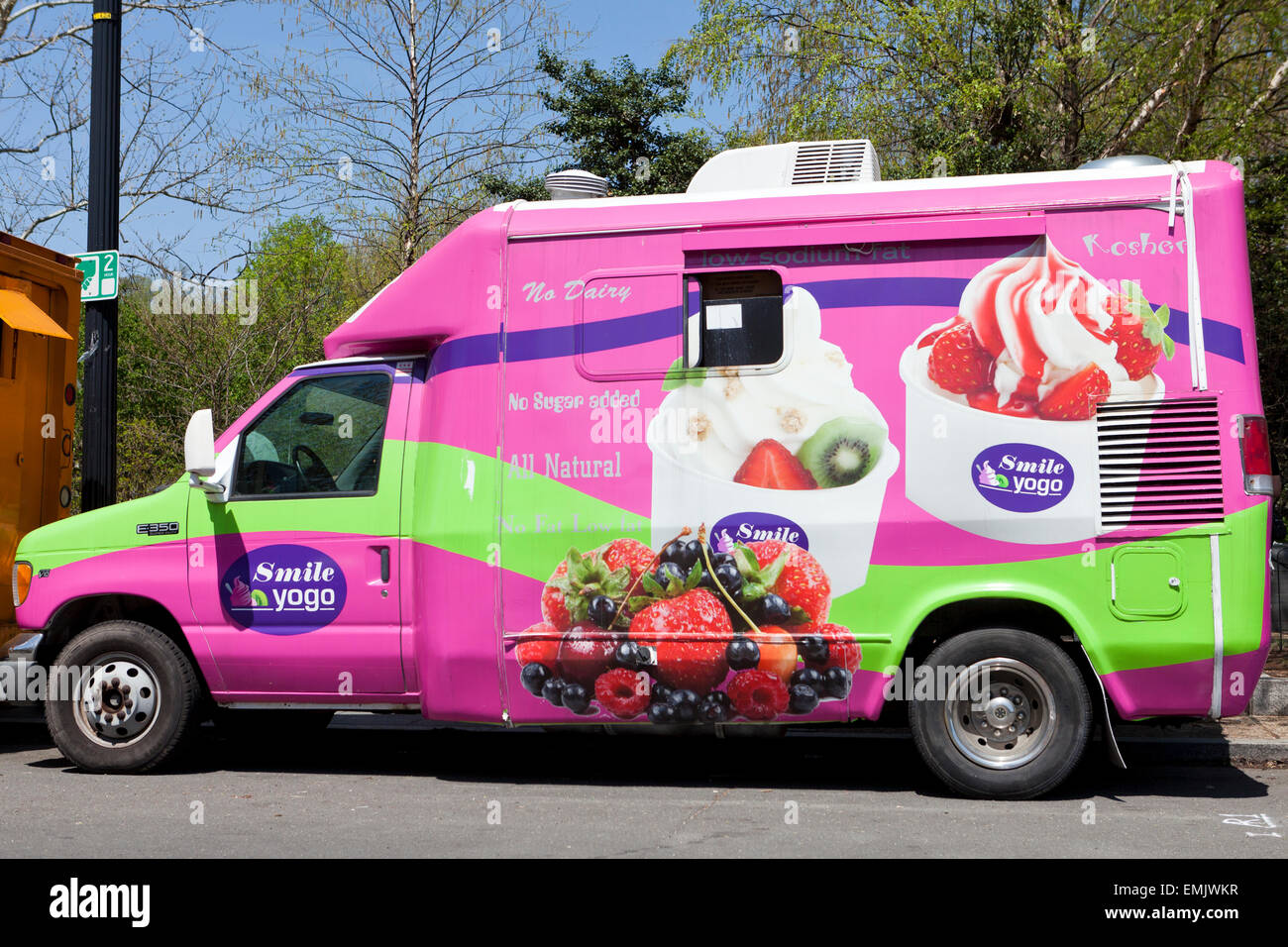 Frozen yogurt truck - USA Stock Photo