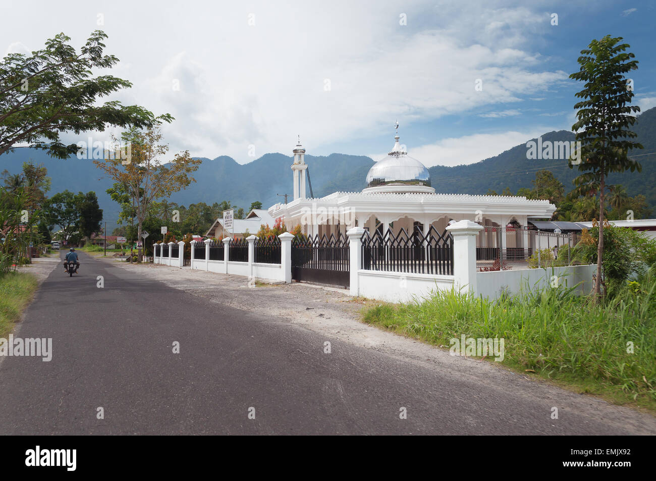 Mosque in the village at Lake Maninjau Stock Photo