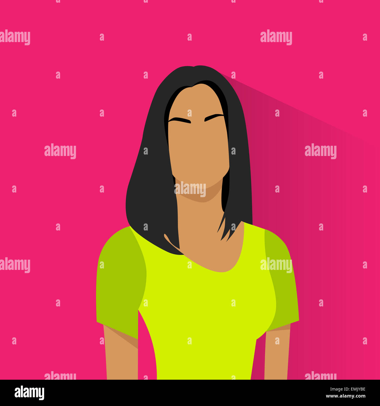 profile icon female african american avatar woman Stock Photo - Alamy