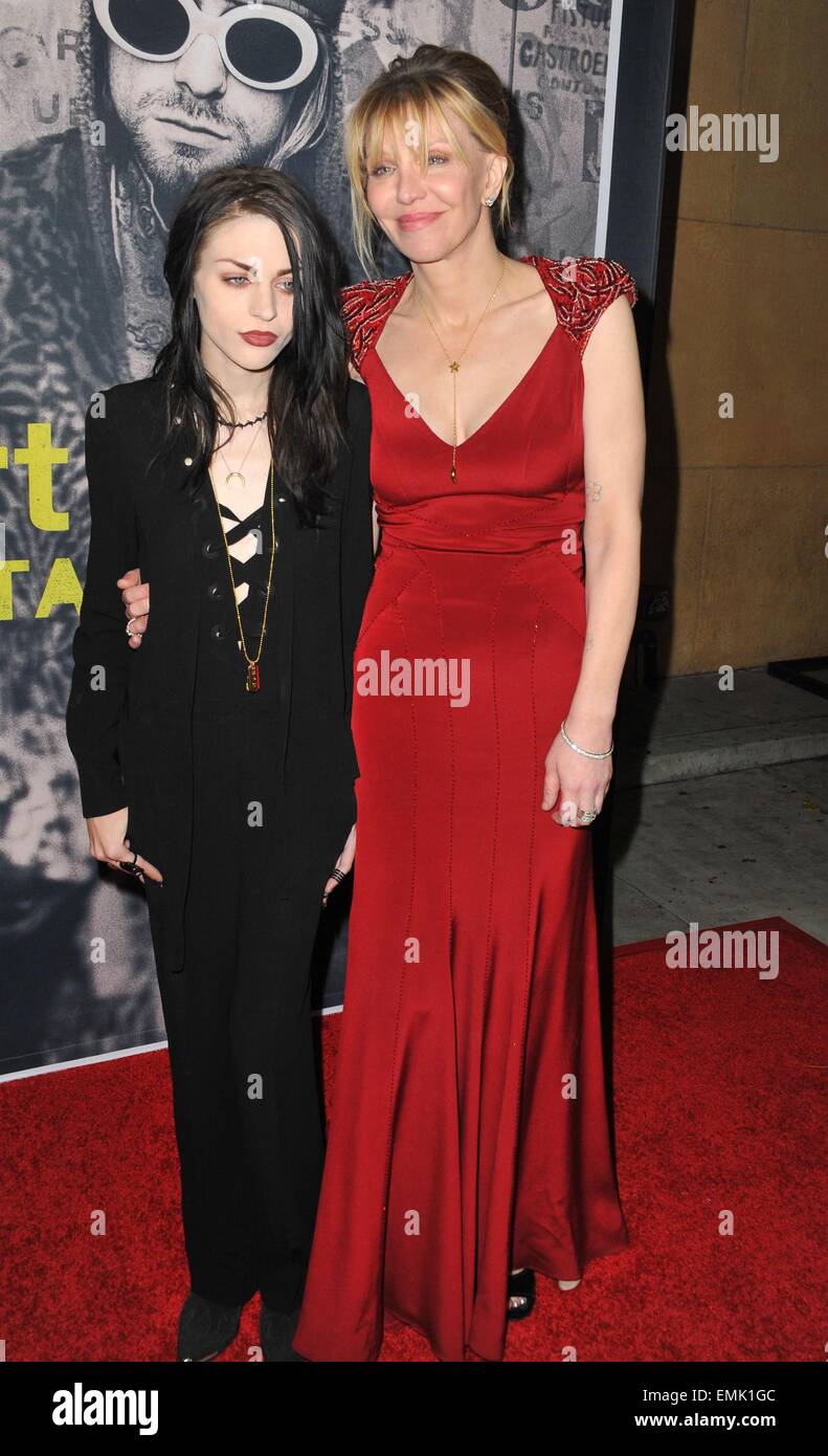 Los Angeles, CA, USA. 21st Apr, 2015. Frances Bean Cobian, Courtney Love at arrivals for KURT COBAIN: MONTAGE OF HECK Premiere by HBO, The Egyptian Theatre, Los Angeles, CA April 21, 2015. Credit:  Dee Cercone/Everett Collection/Alamy Live News Stock Photo