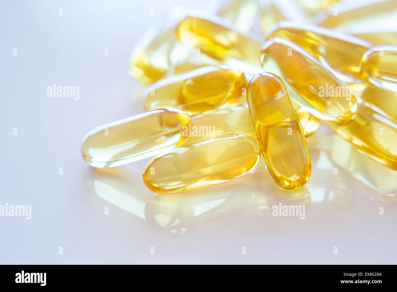 Vitamin D softgel capsules Stock Photo