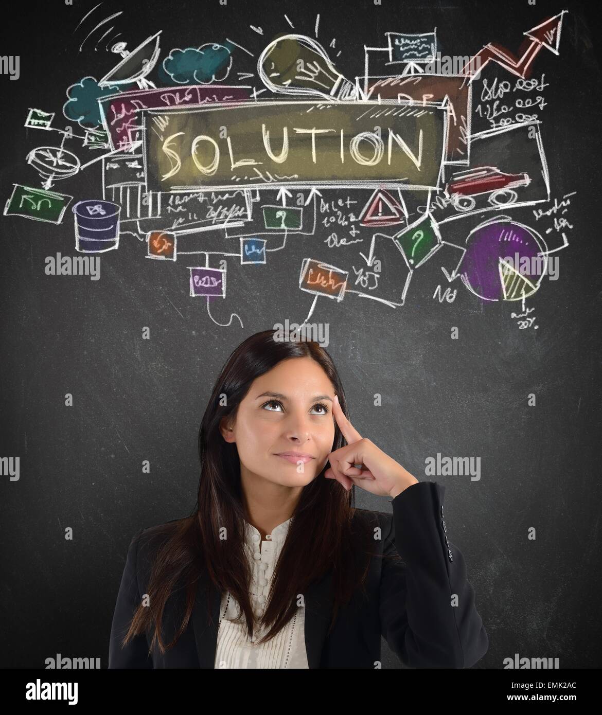 Think working solution Stock Photo