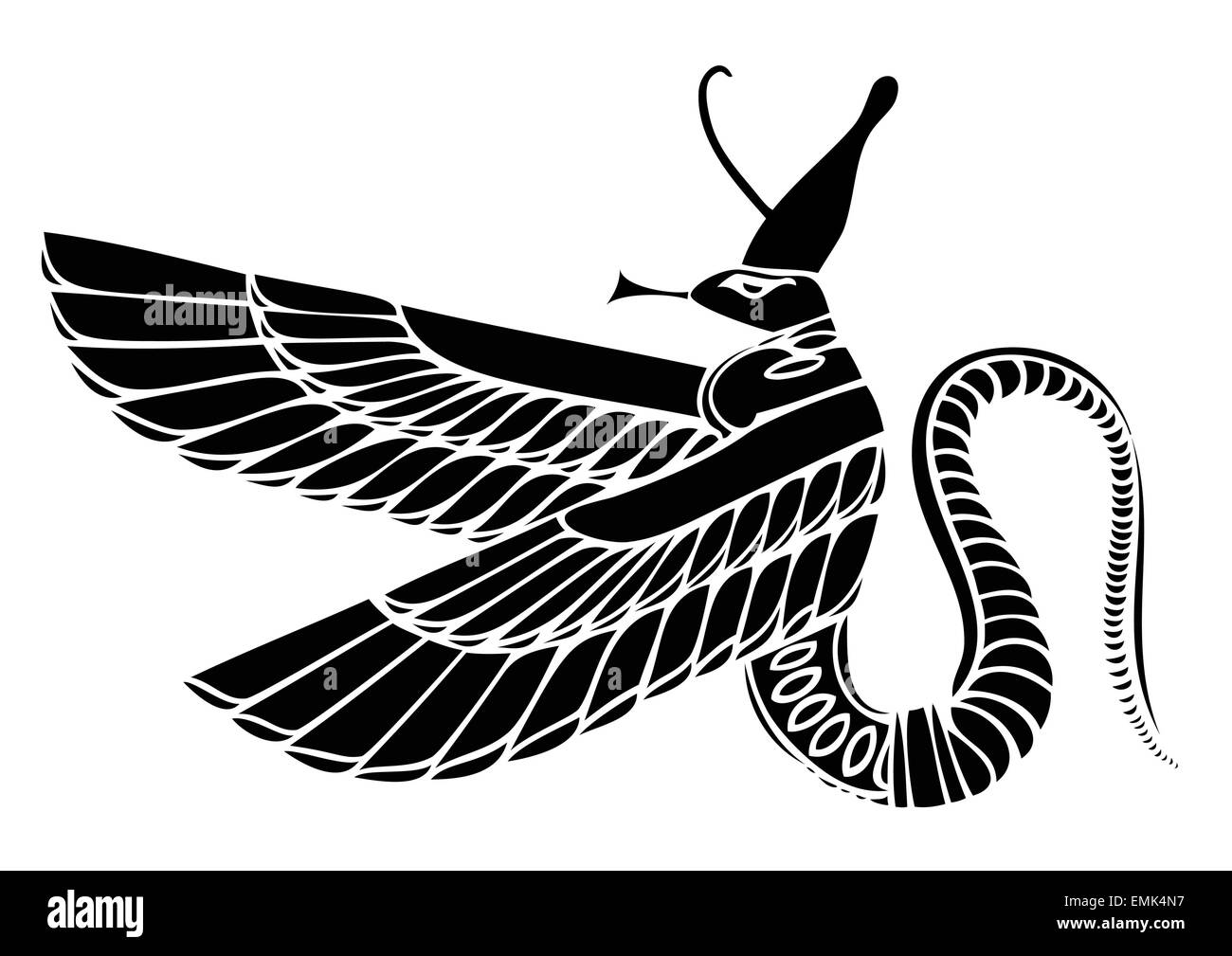 Egyptian demon - dragon - vector Stock Vector