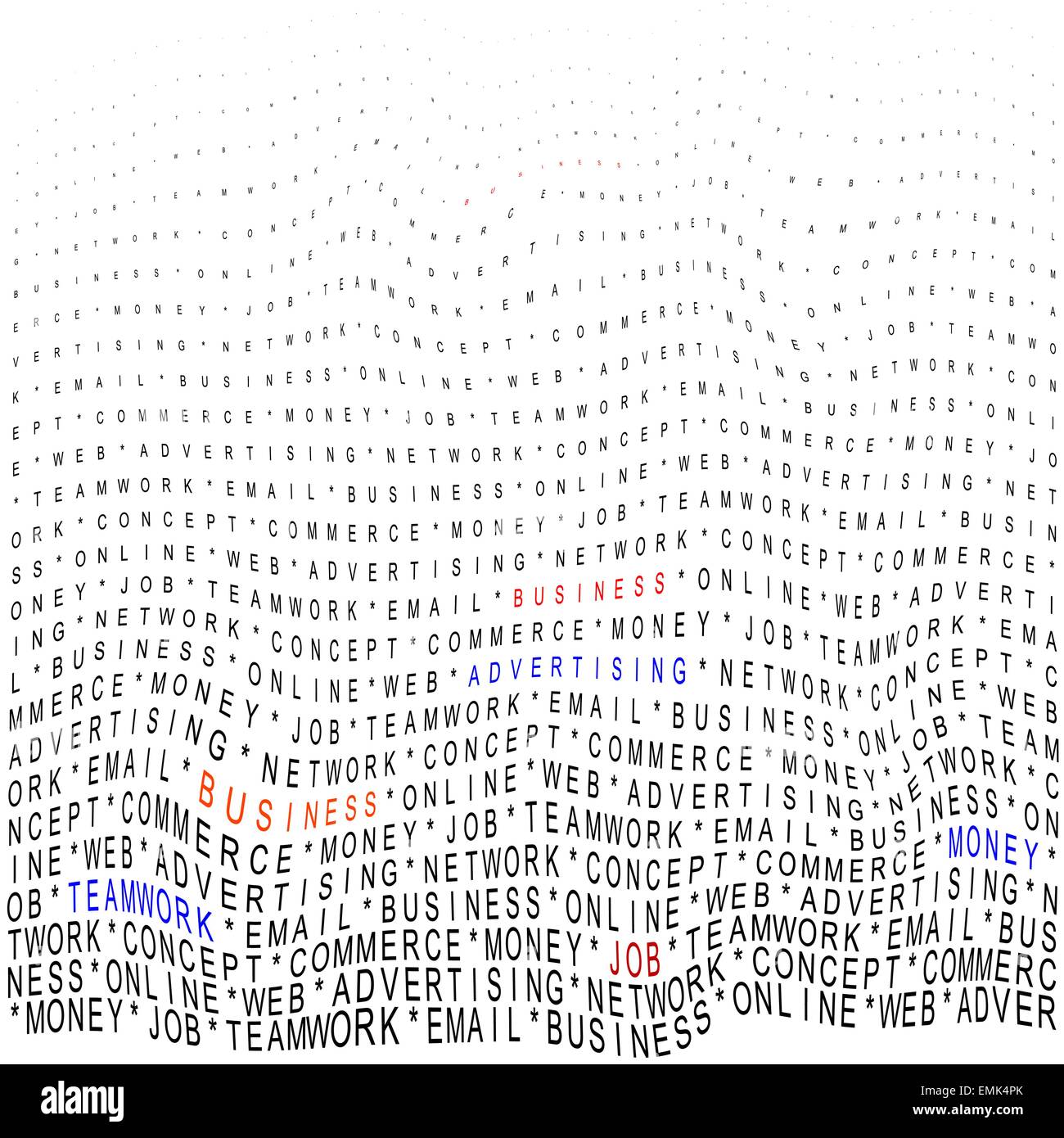 Vector illustration of the abstract background business keywords