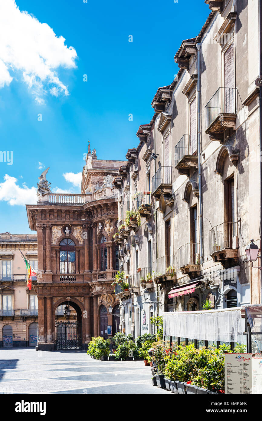 CATANIA, ITALY - APRIL 5, 2015: Teatro Massimo Bellini in Catania city, Sicily, Italy. Teatro Massimo Bellini is an opera house, Stock Photo