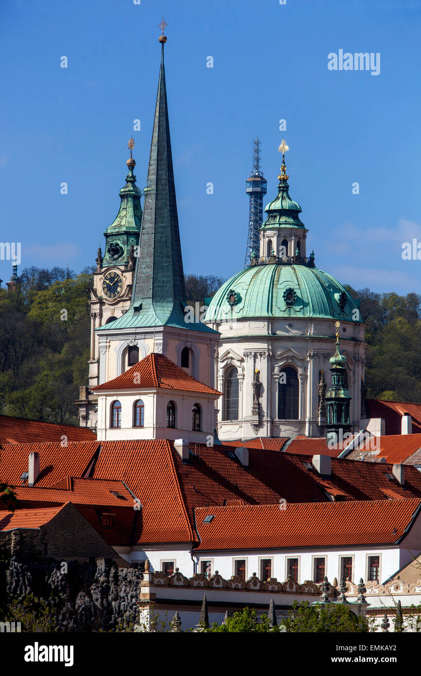 St. Nicholas church Prague, Czech Republic Stock Photo
