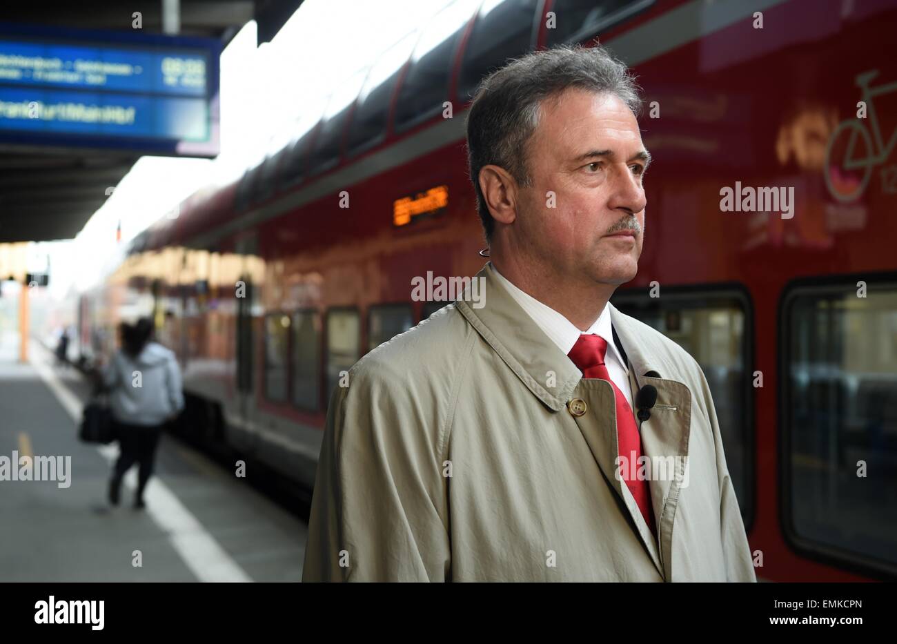 Fulda, Germany. 22nd Apr, 2015. Claus Weselsky, chairman of the train