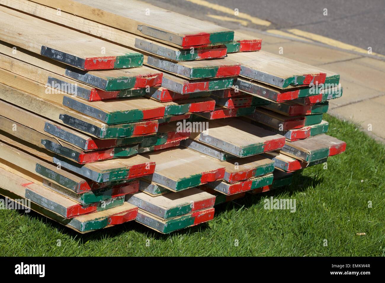 close up shot of scaffolding planks Stock Photo: 81571415 - Alamy