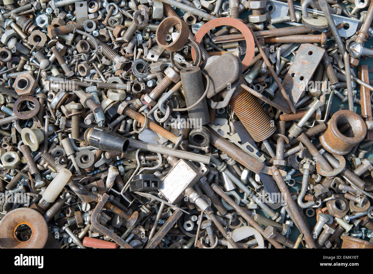 A lot of old bolts and nuts. Hardware Stock Photo Alamy