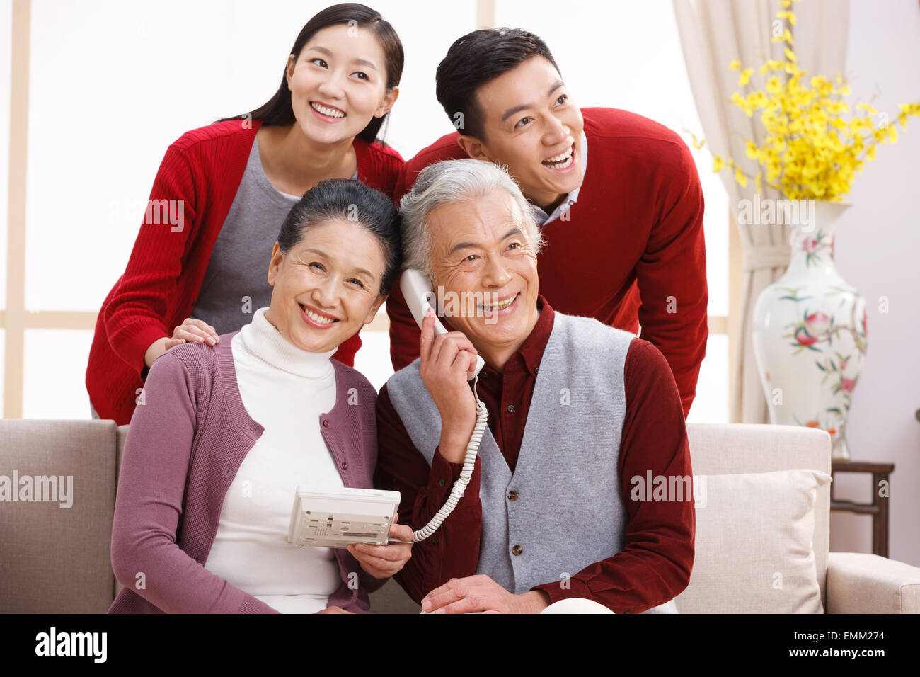 Family call hi-res stock photography and images - Alamy