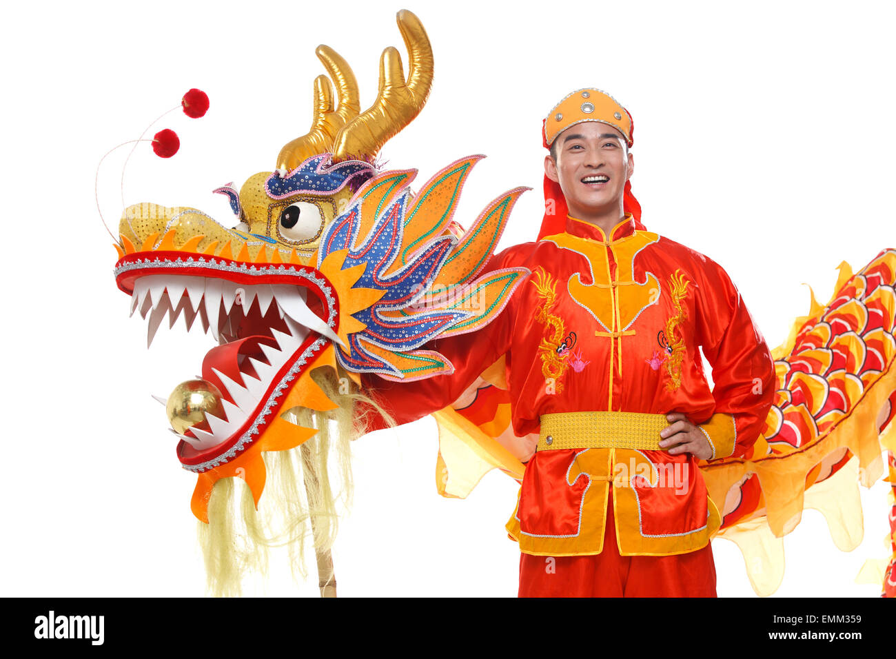 The young dragon dance Stock Photo