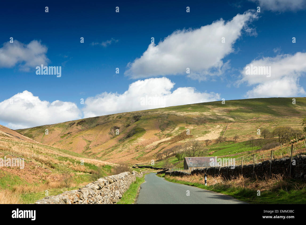 UK, England, Lancashire, road to Trough of Bowland, from Trough Barn Stock Photo