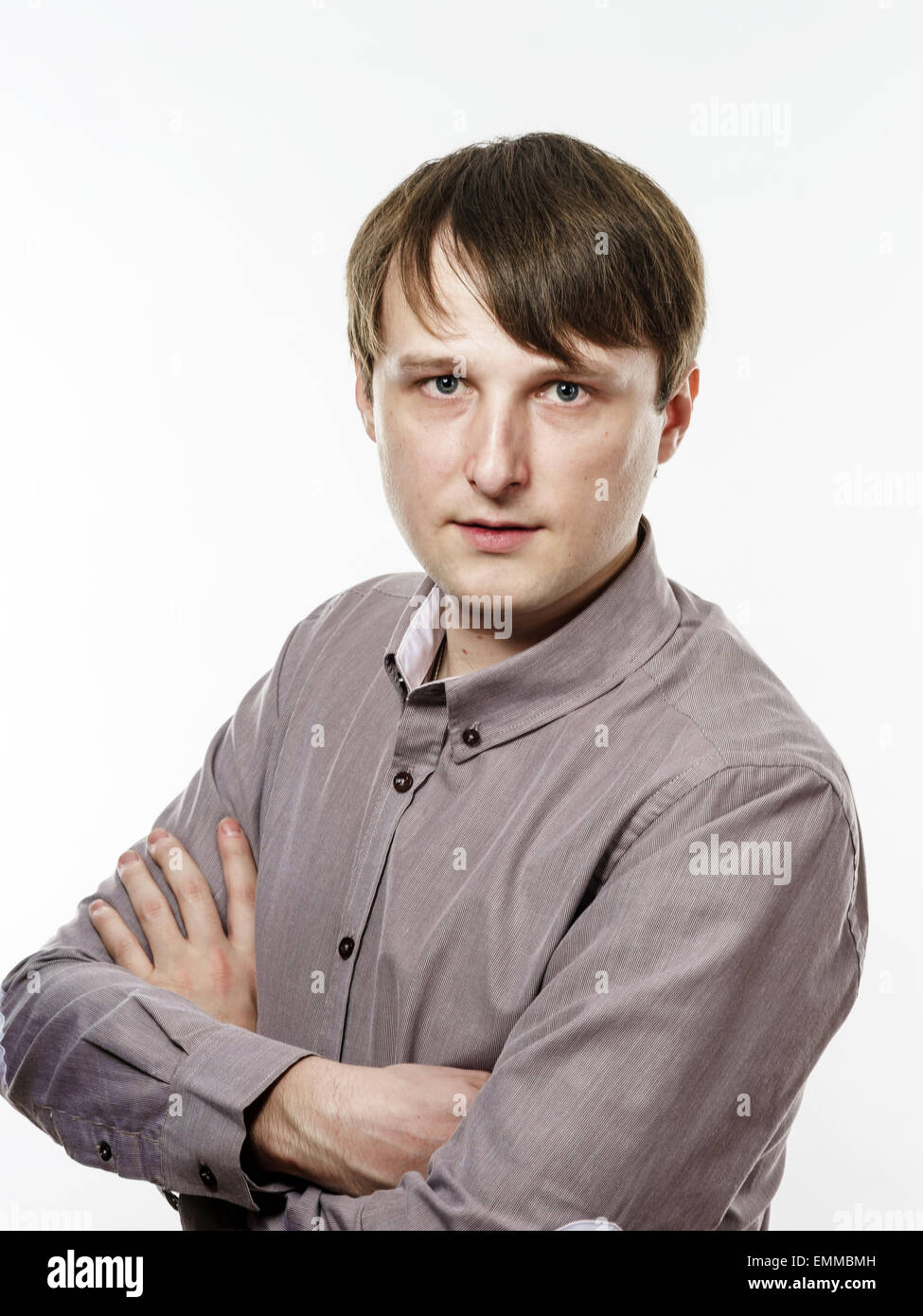 Portrait of a handsome man, isolated over a white background Stock ...
