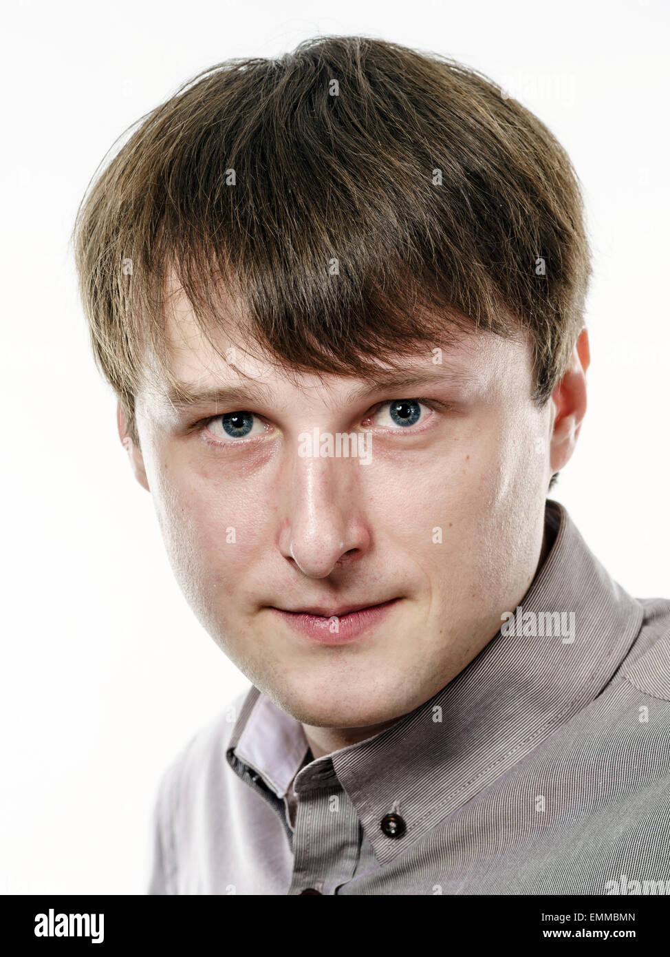 Portrait of a handsome man, isolated over a white background Stock ...