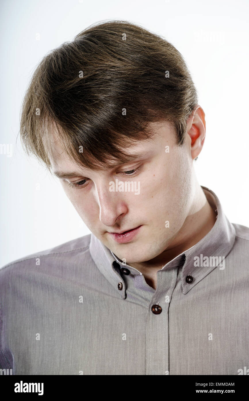 Portrait of a handsome man, isolated over a white background Stock ...