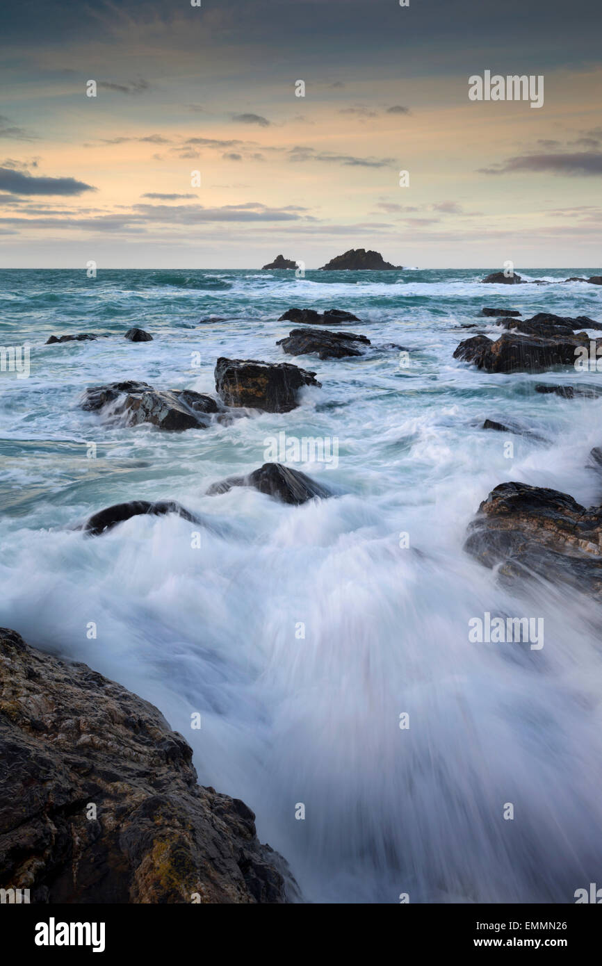 The Brisons; From Priests Cove Cornwall; UK Stock Photo
