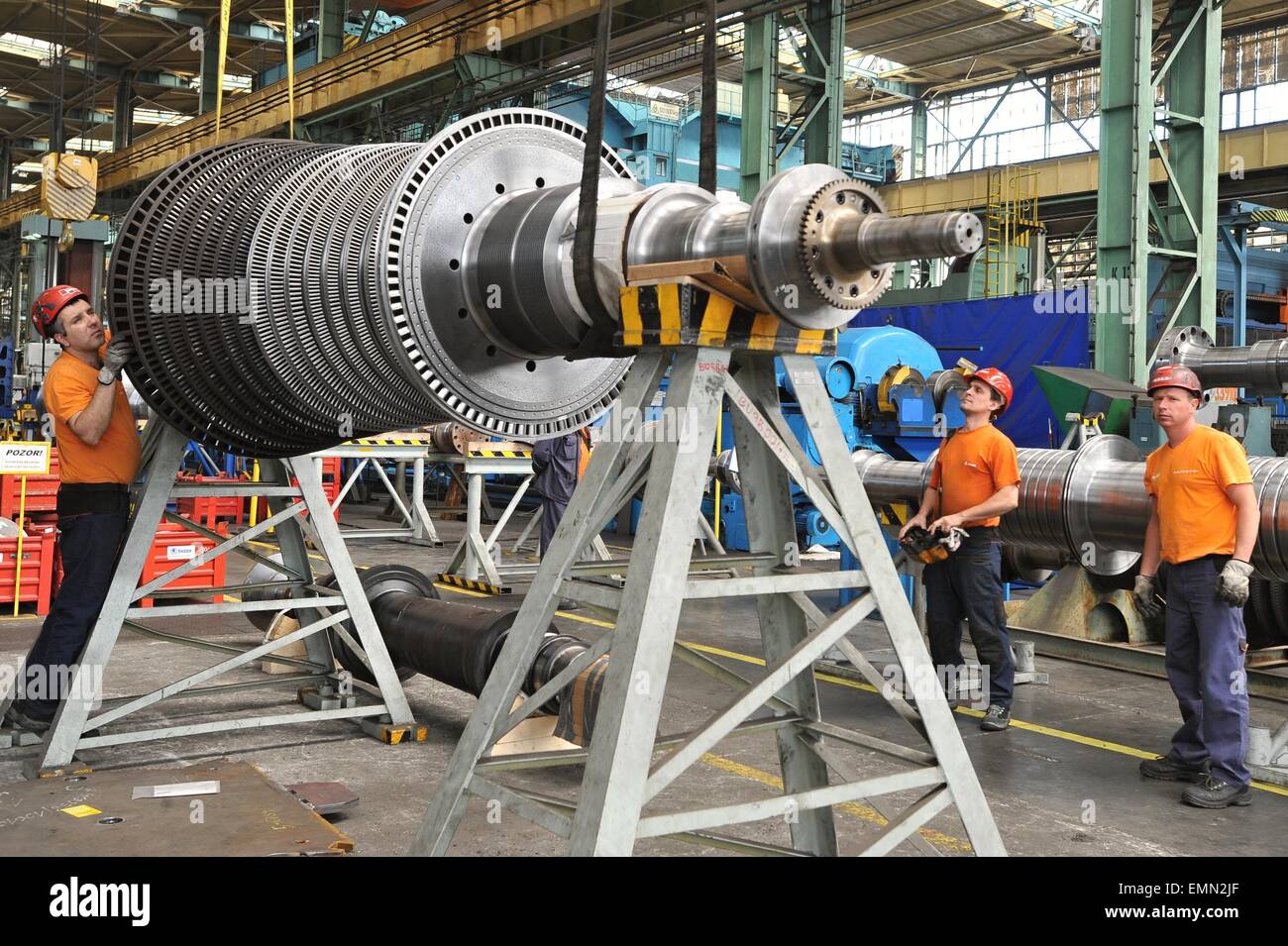 Pilsen, Czech Republic. 22nd Apr, 2015. Turbine manufacturer Doosan Skoda Power plant in Pilsen, Czech Republic, on Wednesday, April 22, 2015. © Pavel Nemecek/CTK Photo/Alamy Live News Stock Photo