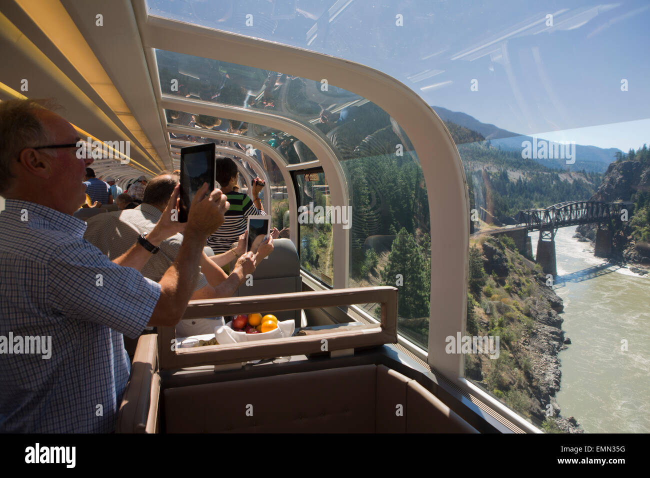 Rocky Mountaineer train from Kamloops to Vancouver is major tourist
