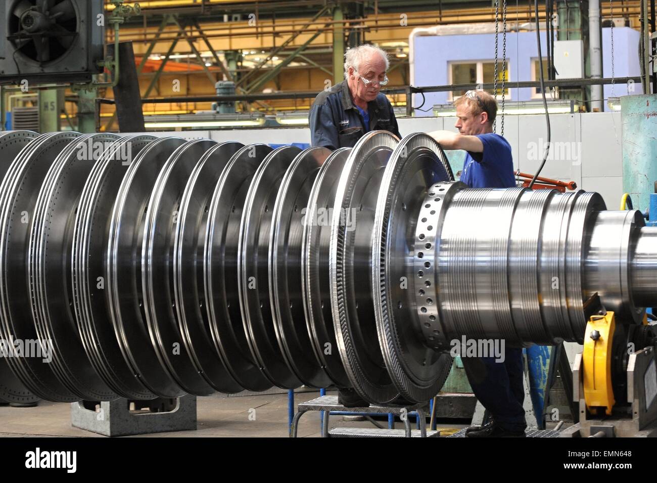 Pilsen, Czech Republic. 22nd Apr, 2015. Turbine manufacturer Doosan Skoda Power plant in Pilsen, Czech Republic, on Wednesday, April 22, 2015. © Pavel Nemecek/CTK Photo/Alamy Live News Stock Photo