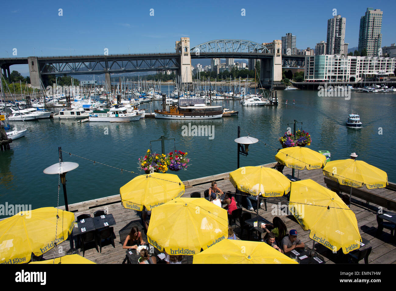 terrace on Granville island, Vancouver Stock Photo Alamy