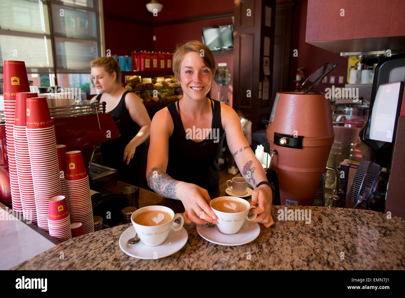 coffee shop in Vancouver city Stock Photo Alamy