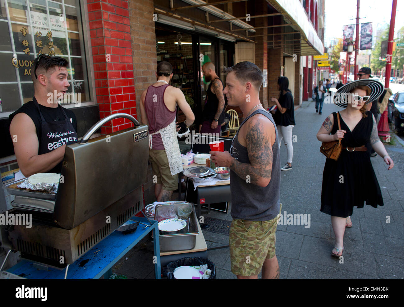 hipsters in China town, Vancouver Stock Photo Alamy