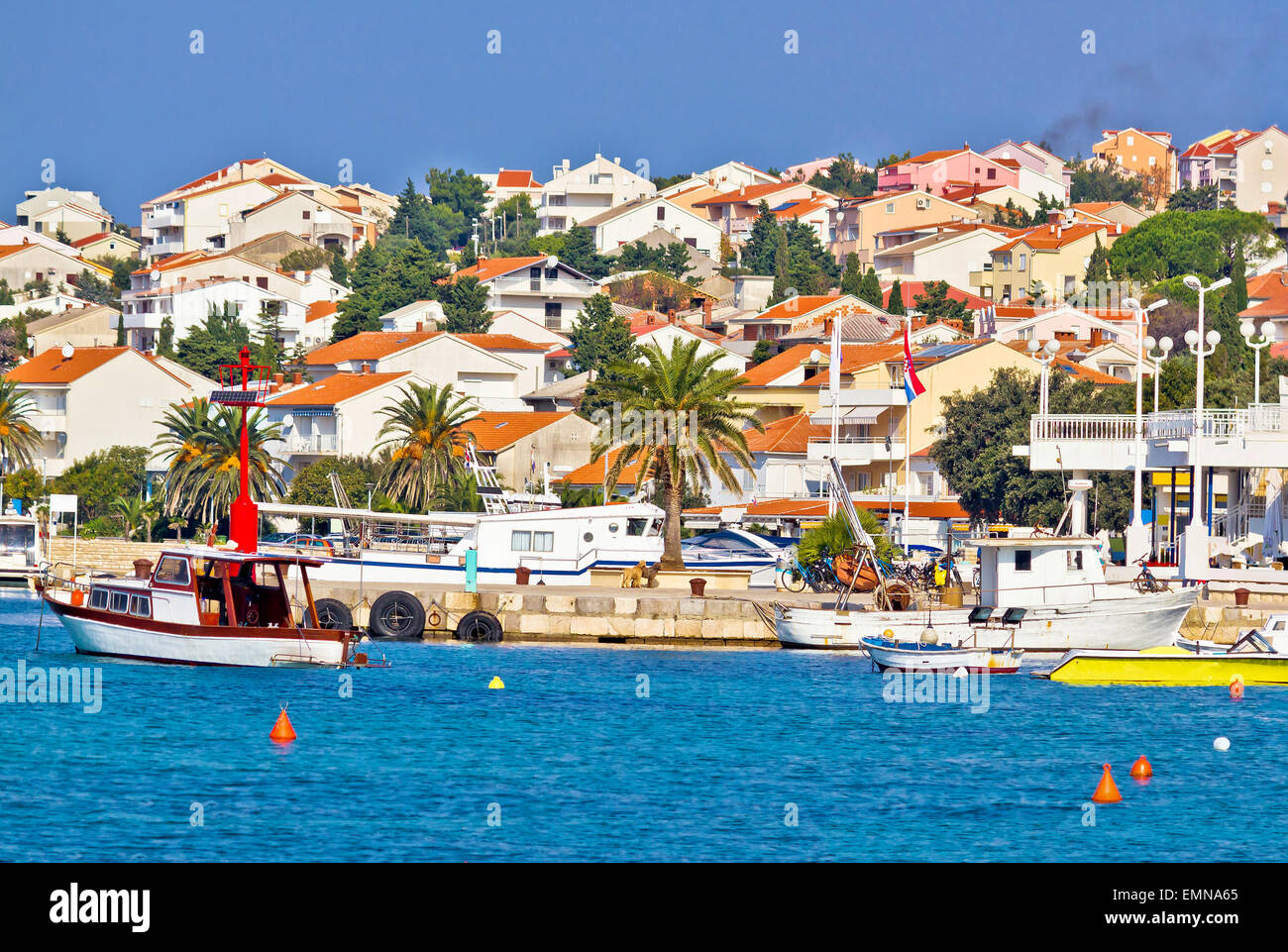 Town of Novalja waterfront view, Island of Pag, Croatia Stock Photo - Alamy