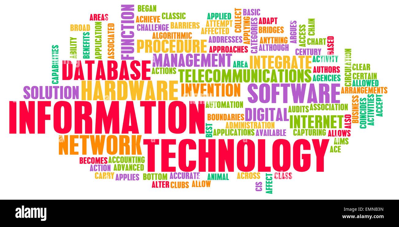 Information Technology or IT as a Career Industry Stock Photo