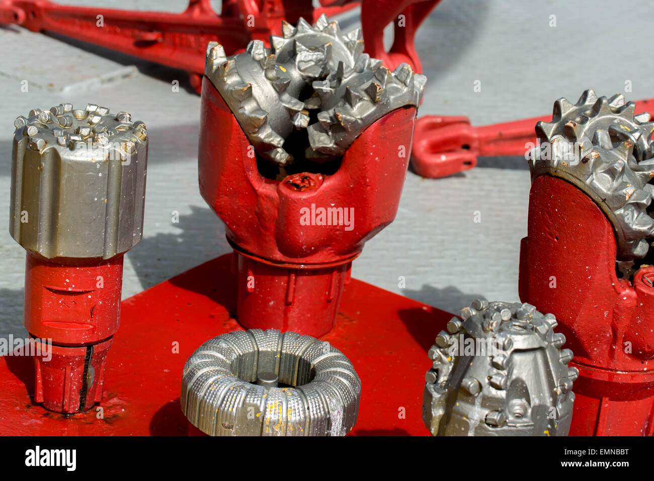 red drill bits for oil and gas extraction Stock Photo Alamy