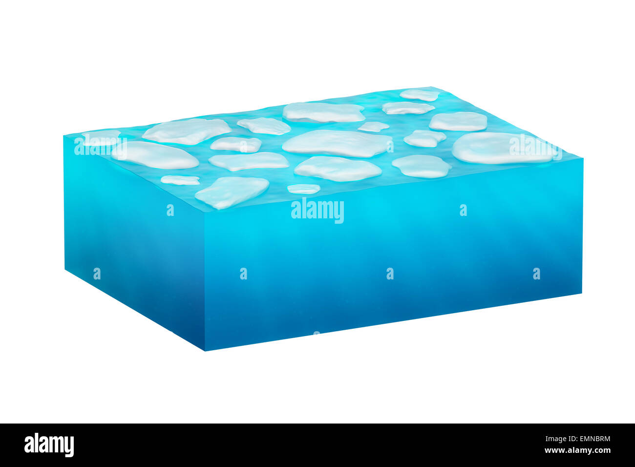 isolated cube of ice water on a white background Stock Photo - Alamy