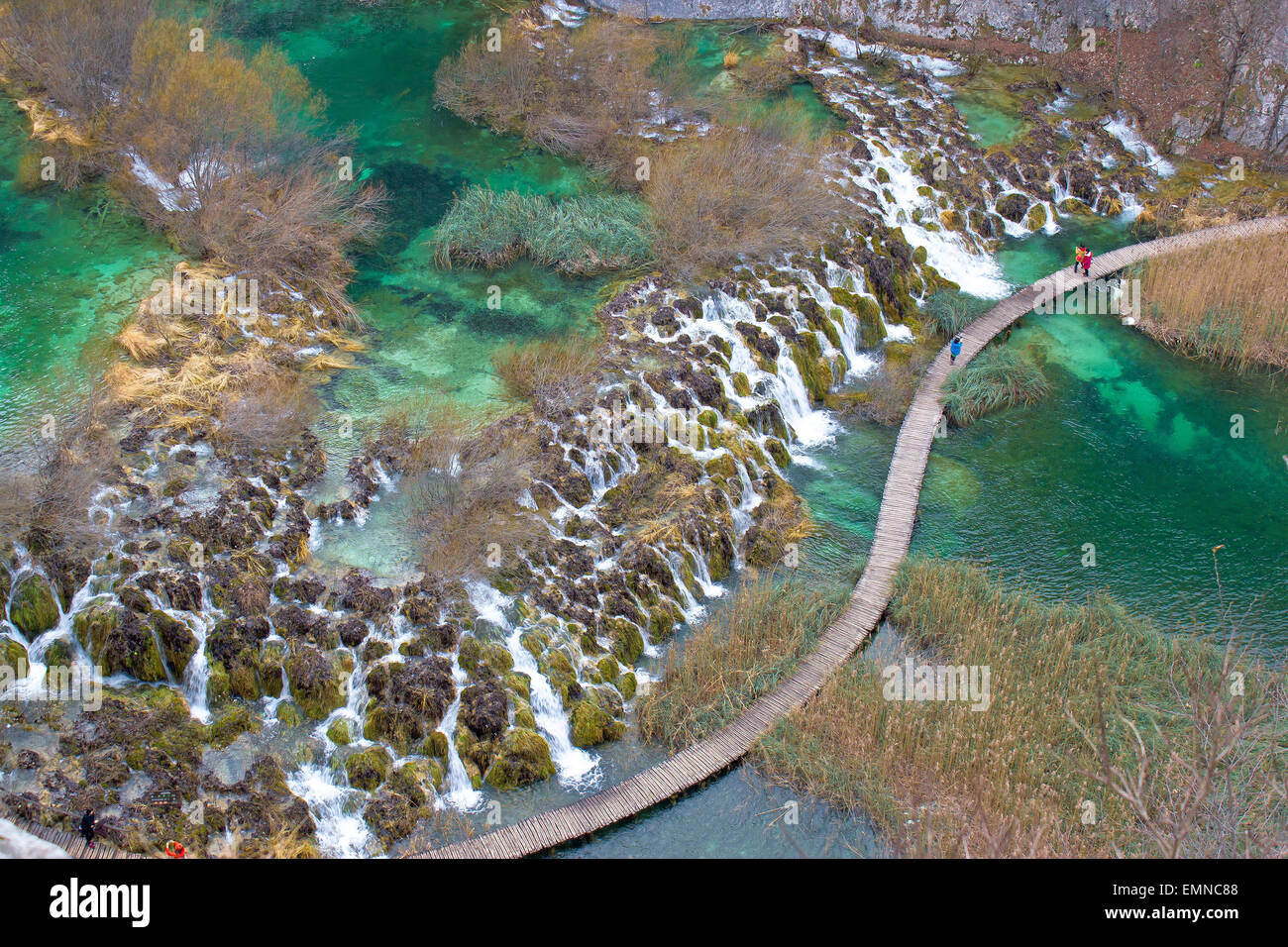 Plitvice lakes UNESCO world heritage national park in Croatia Stock Photo