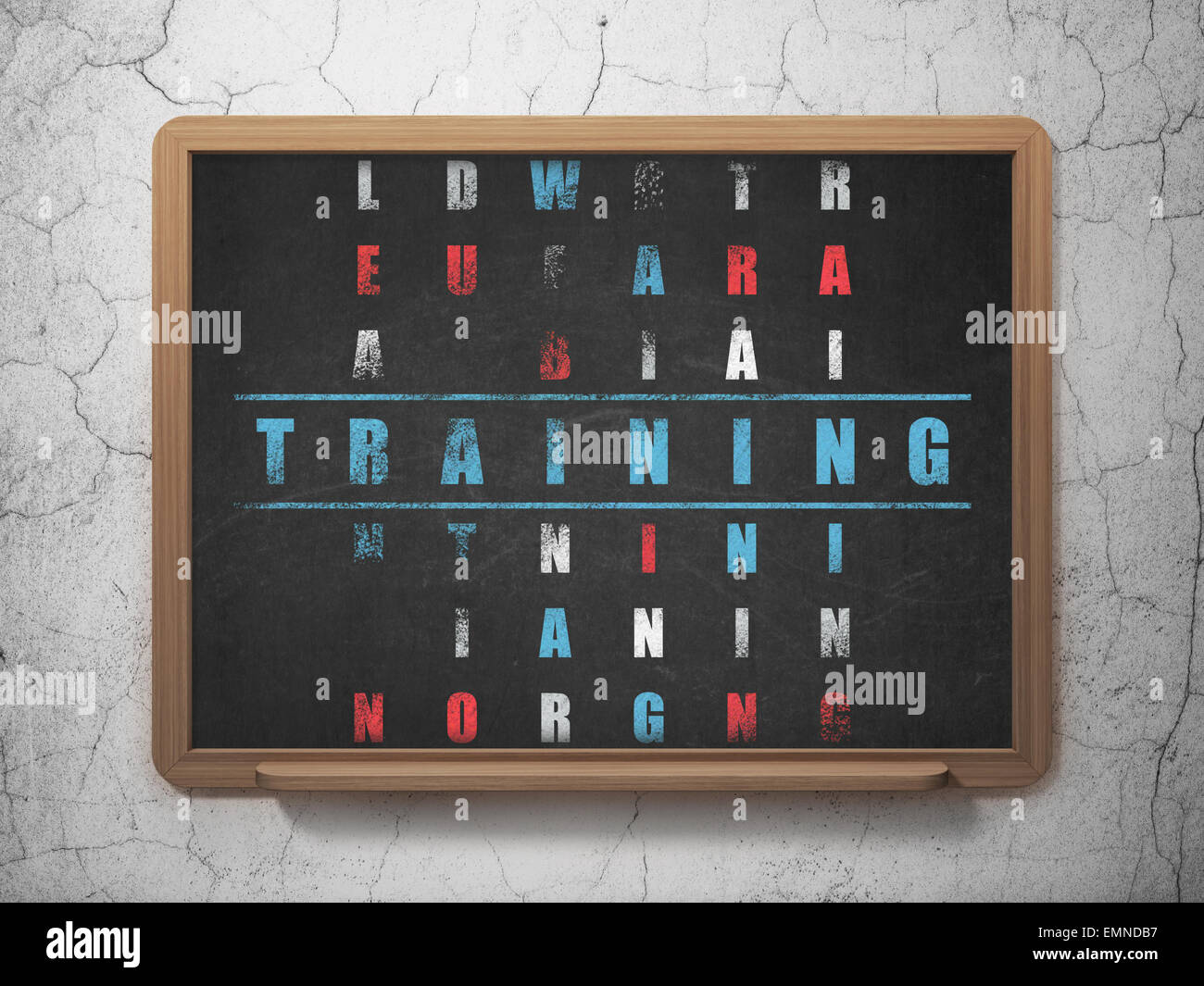 Education concept word Training in solving Crossword Puzzle Stock