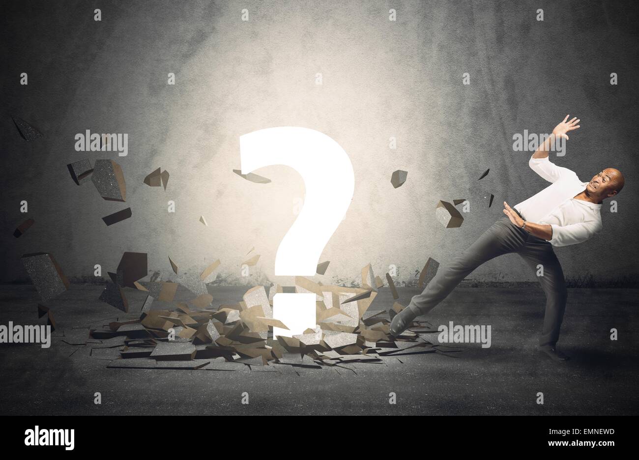 Big question point Stock Photo
