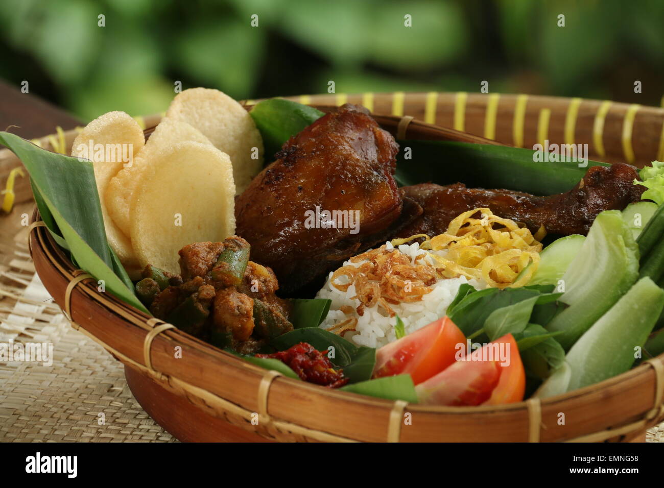 A hearty Javanese rice dish with rich Stock Photo Alamy