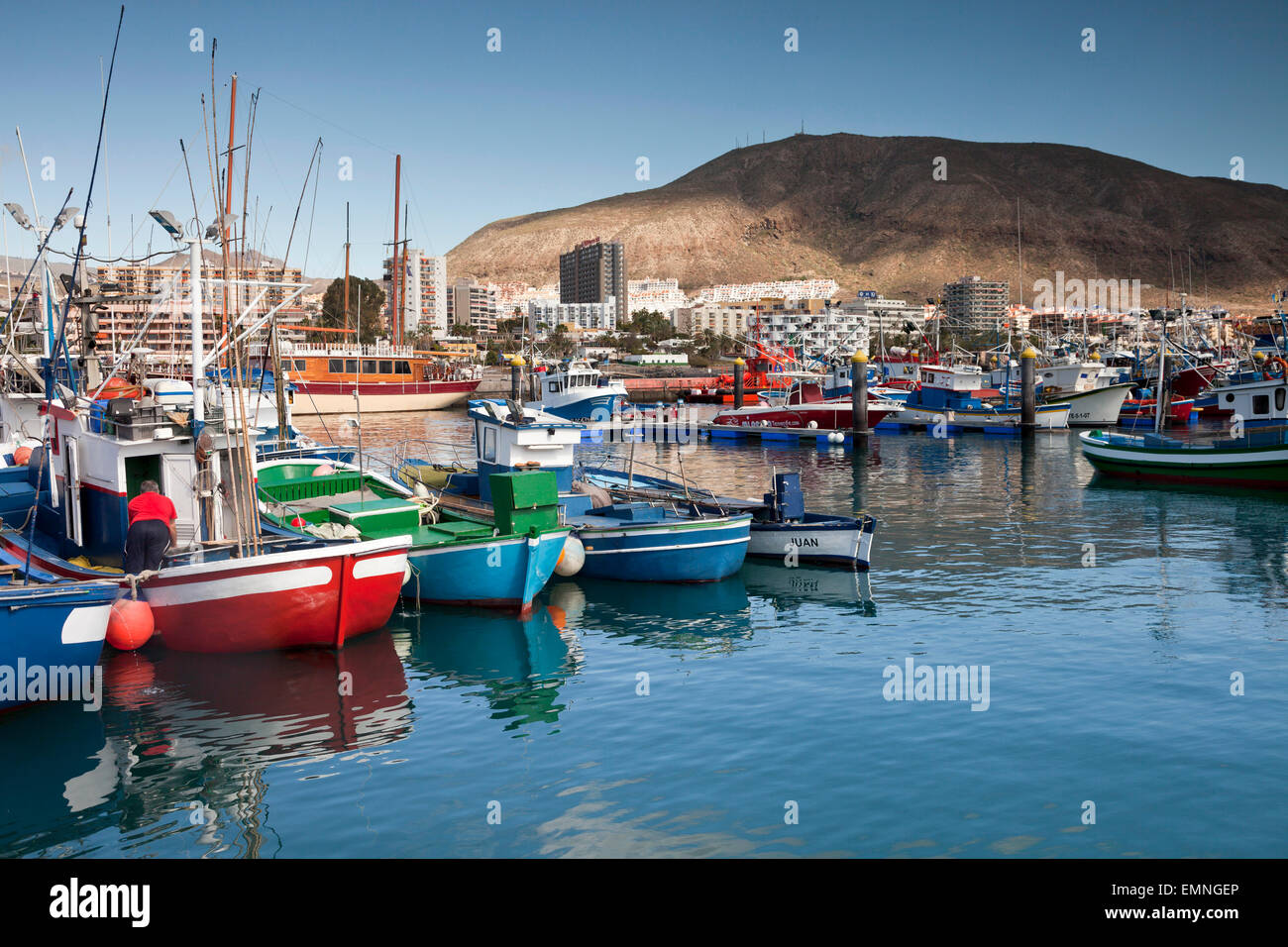 fishing boats at the harbour, Los Cristianos, Tenerife, Canary Islands
