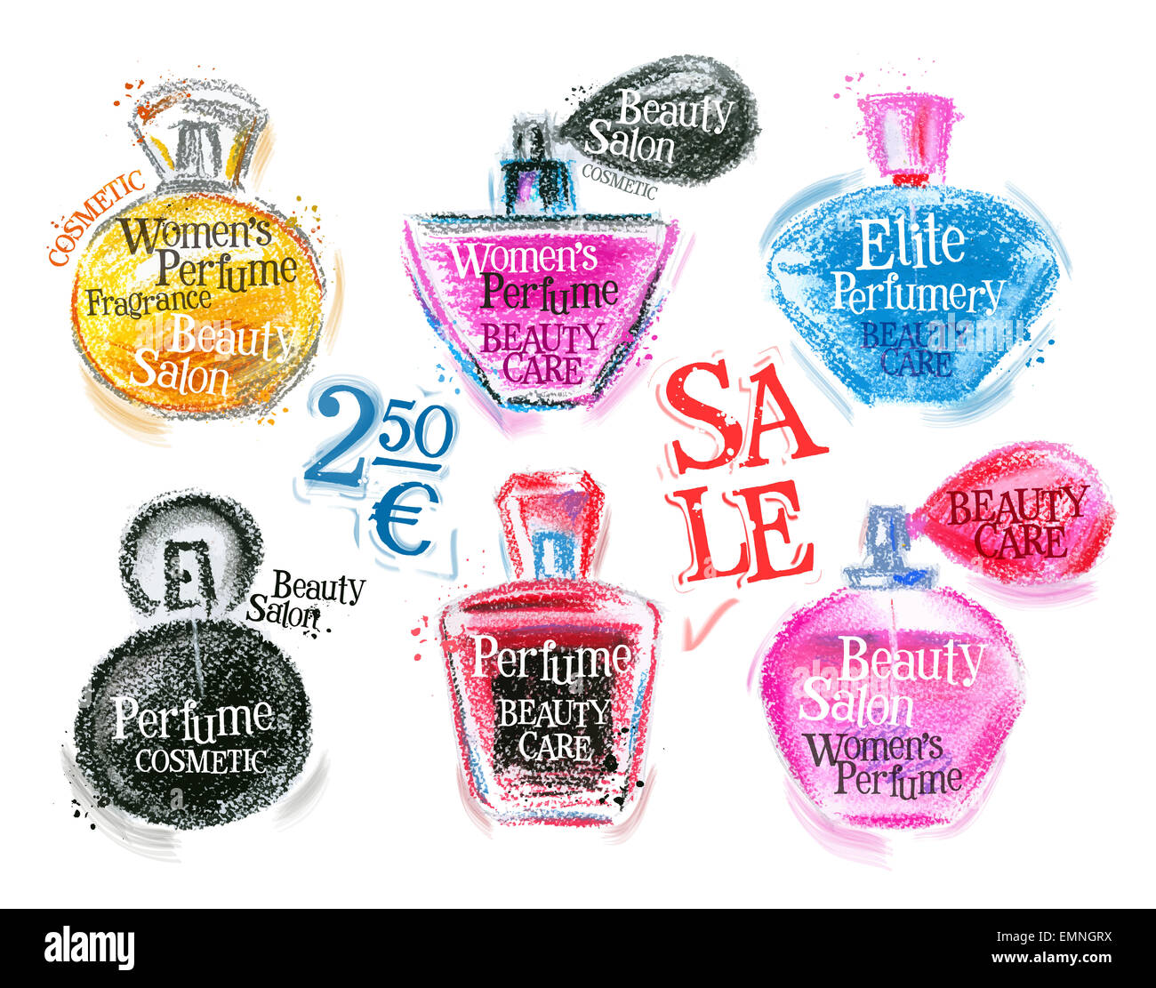 cosmetics vector logo design template.  perfume or beauty salon icon. Stock Photo