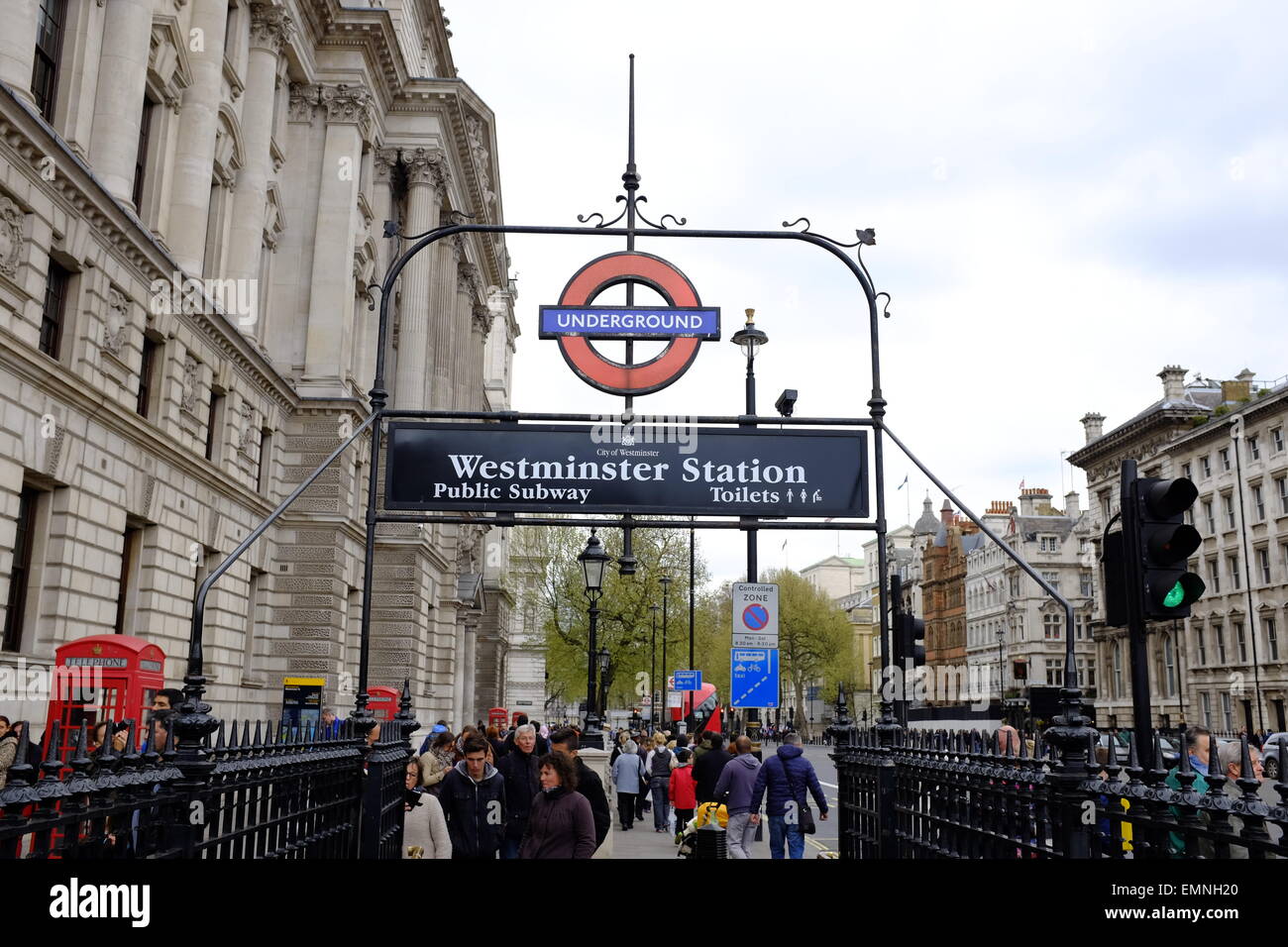 Westminster  Underground Tube Station Stock Photo