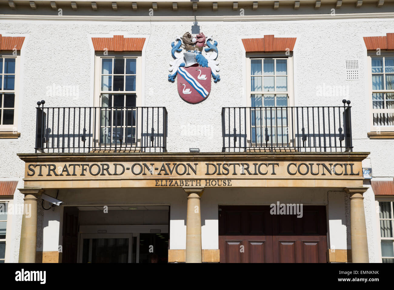 Exterior of Stratford on Avon District Council headquarters building Stock Photo
