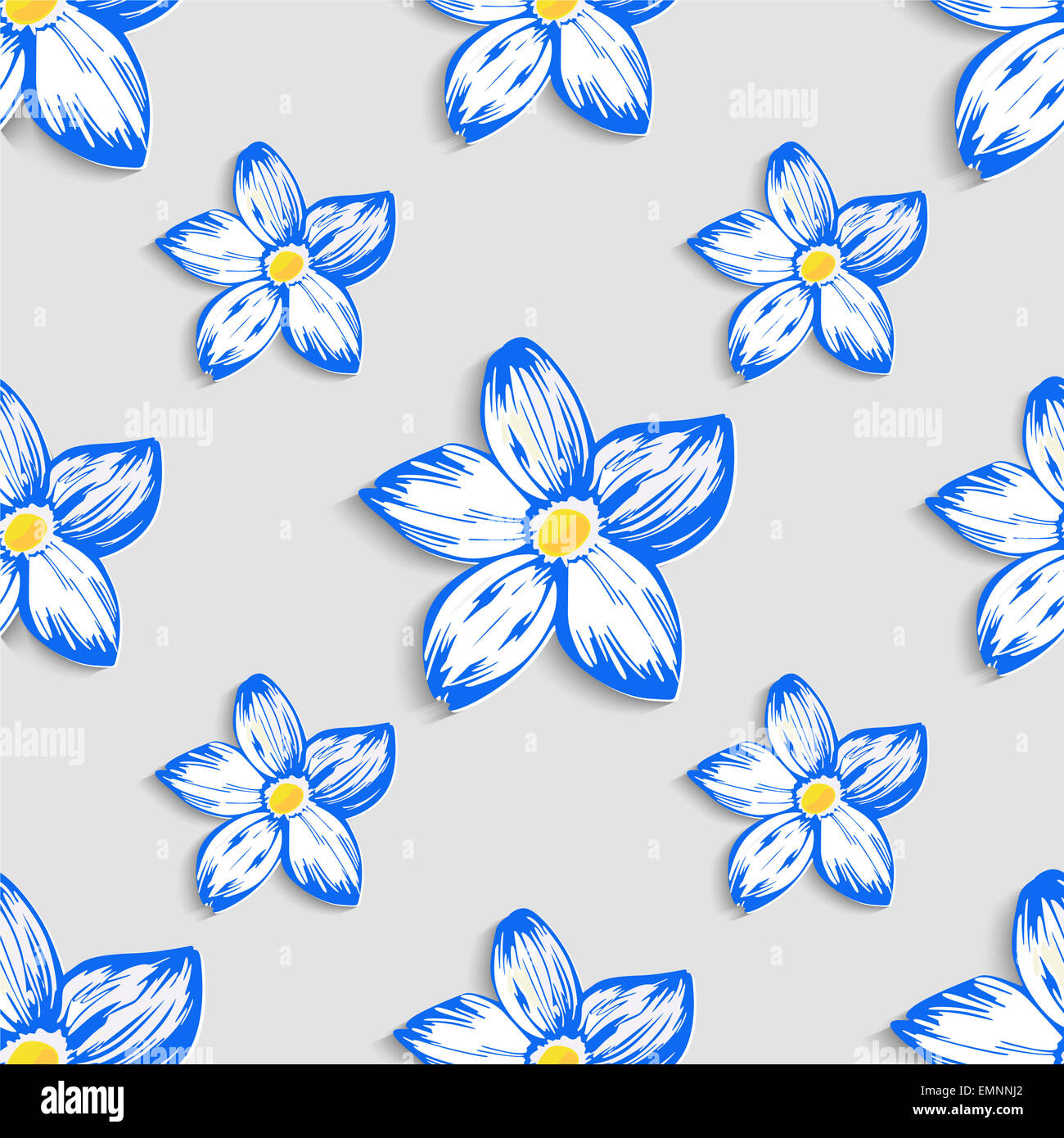 Seamless pattern with floral ornament. Vector Stock Photo - Alamy