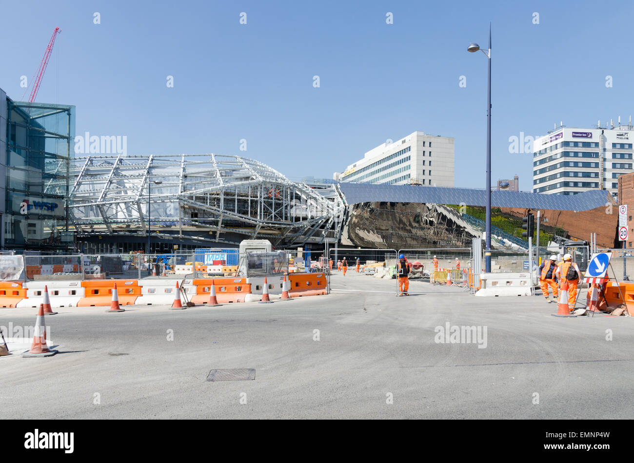 Building work continues at Birmingham New Street Station Stock Photo