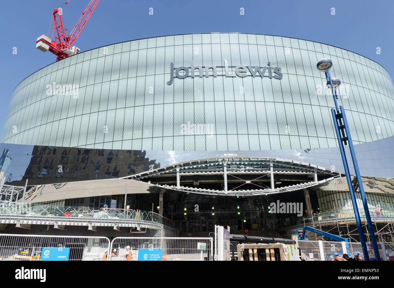 The new John Lewis store at Birmingham's New Street Station nears