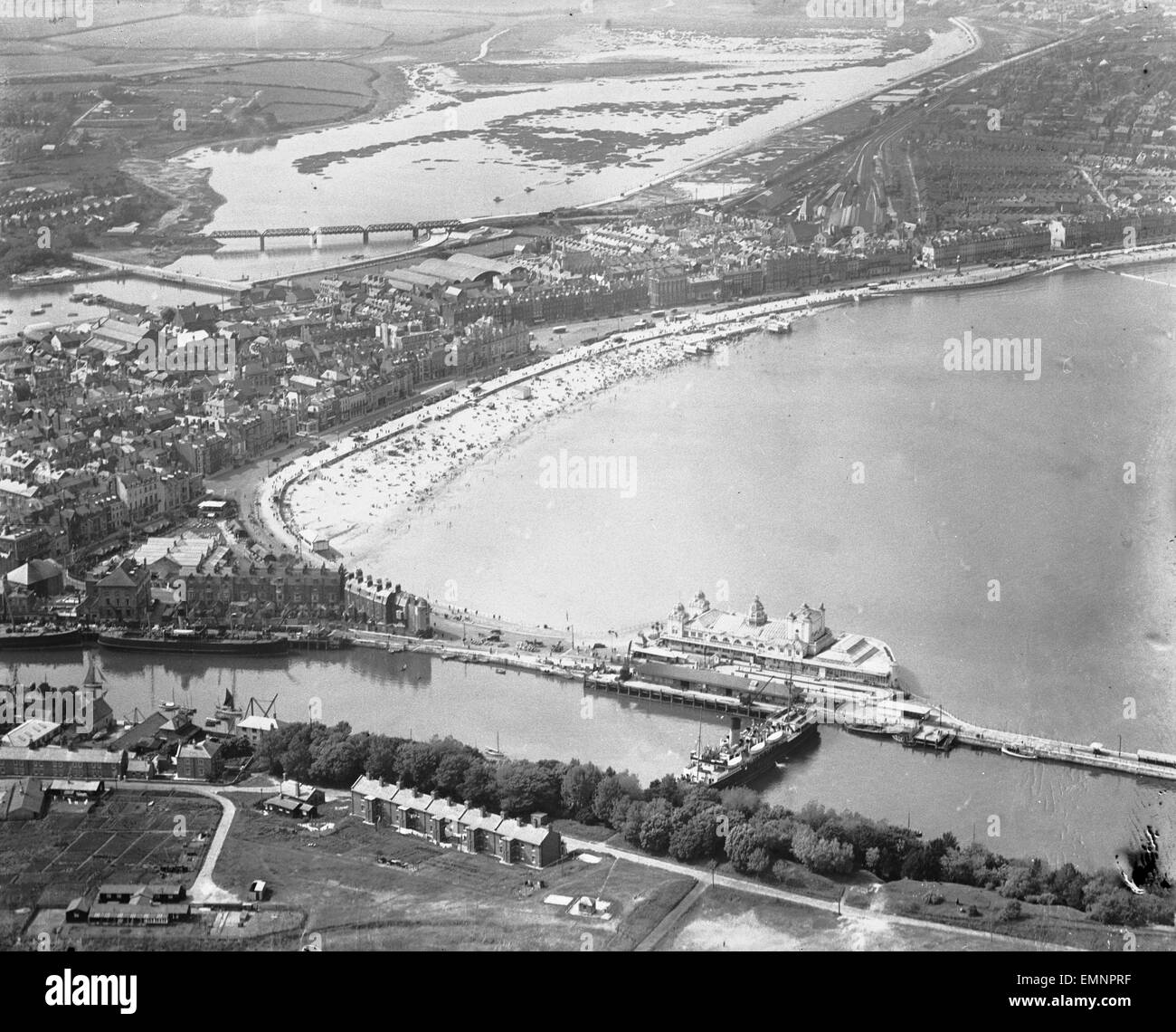 Aerial view of Weymouth Stock Photo Alamy