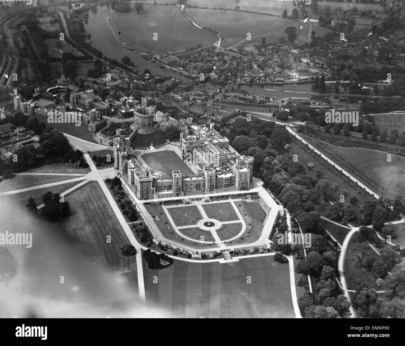 Aerial view of Windsor Castle. Stock Photo