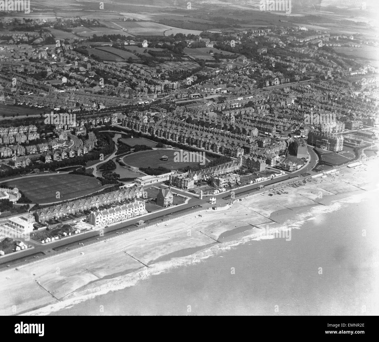 Aerial view of BexhillonSea Stock Photo Alamy