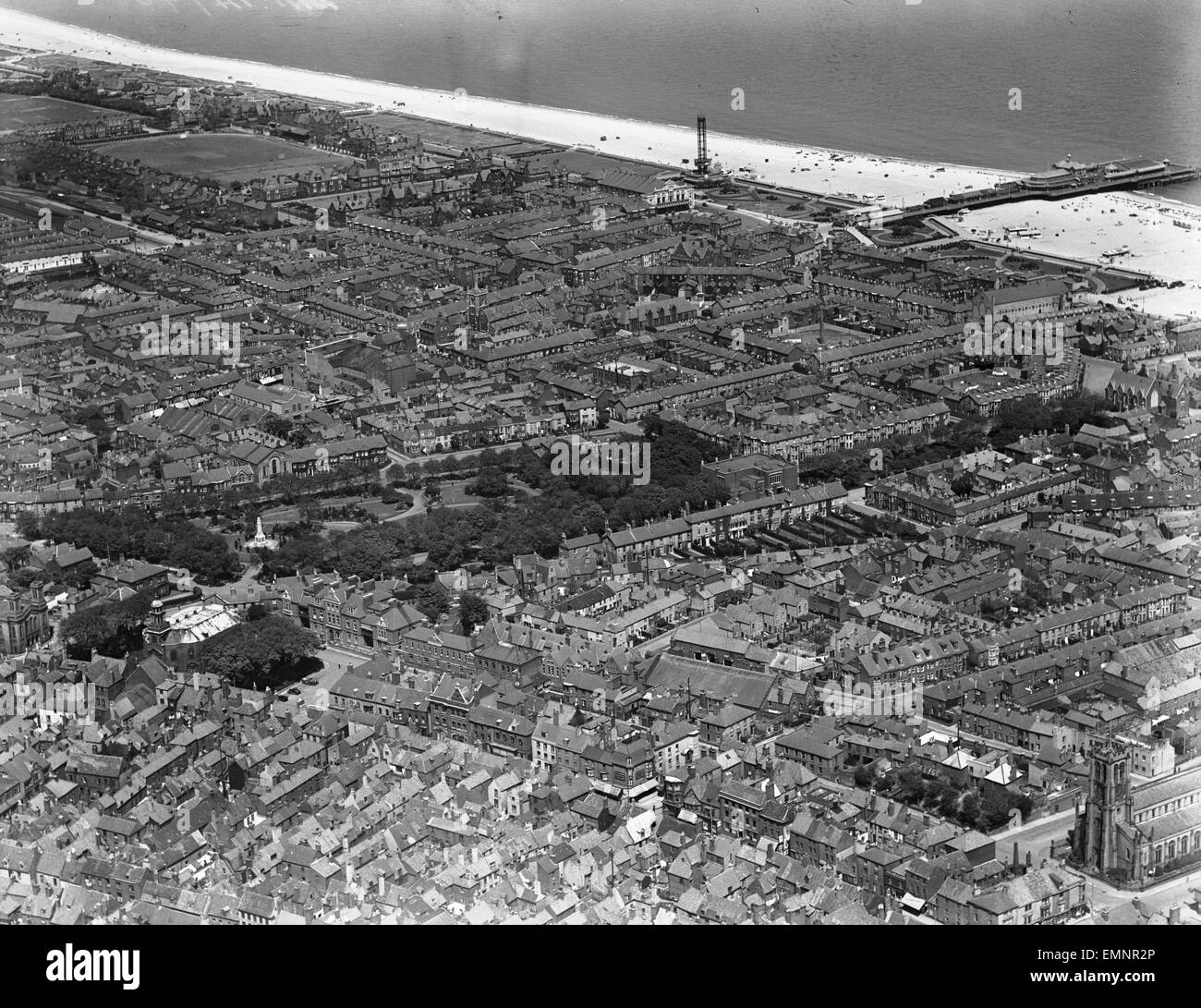 Aerial view great yarmouth circa Black and White Stock Photos & Images