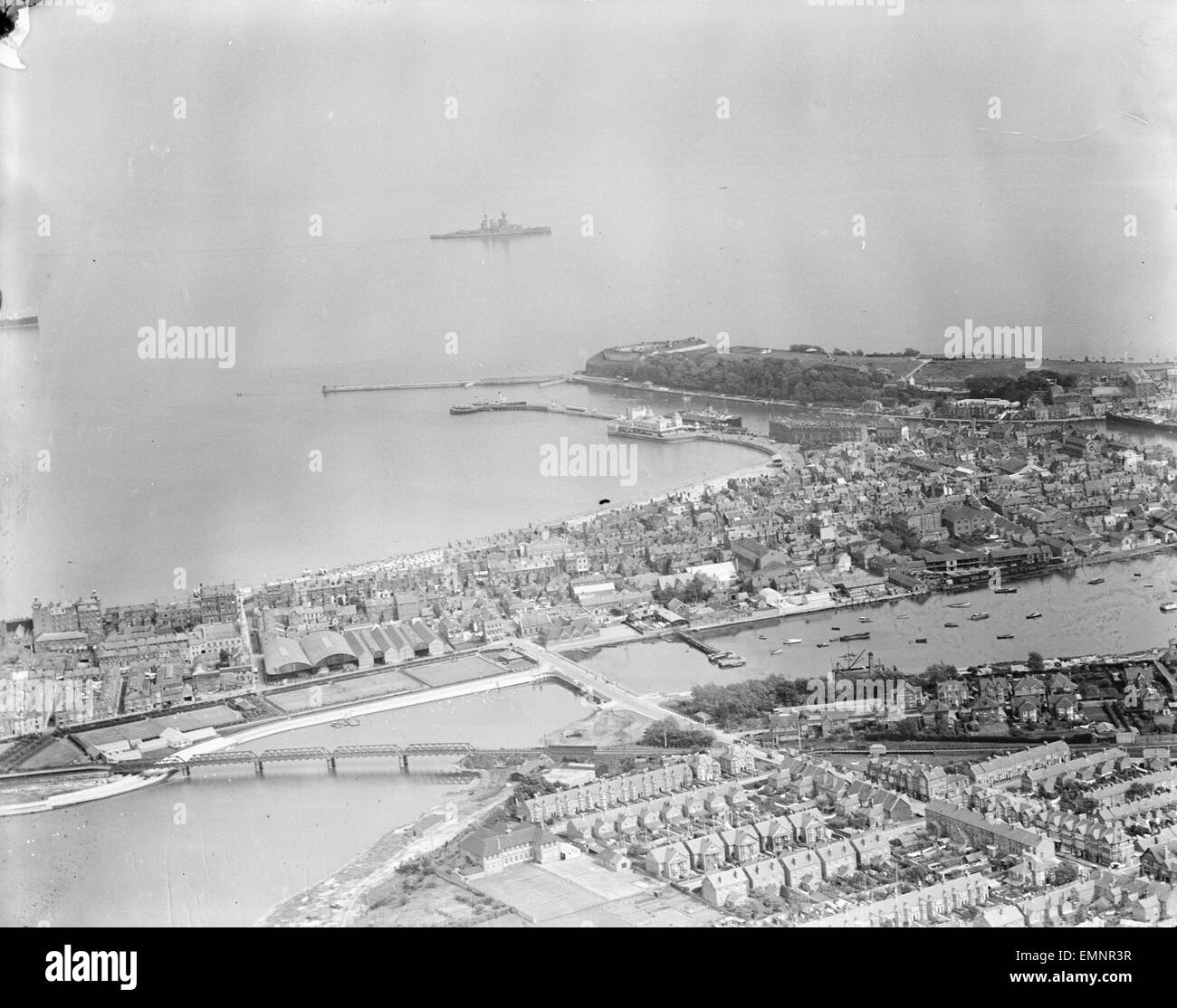 Aerial view of Weymouth Stock Photo Alamy